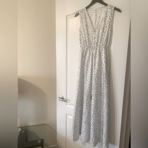 Polka dot maxi dress.